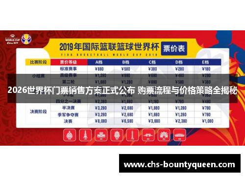 2026世界杯门票销售方案正式公布 购票流程与价格策略全揭秘